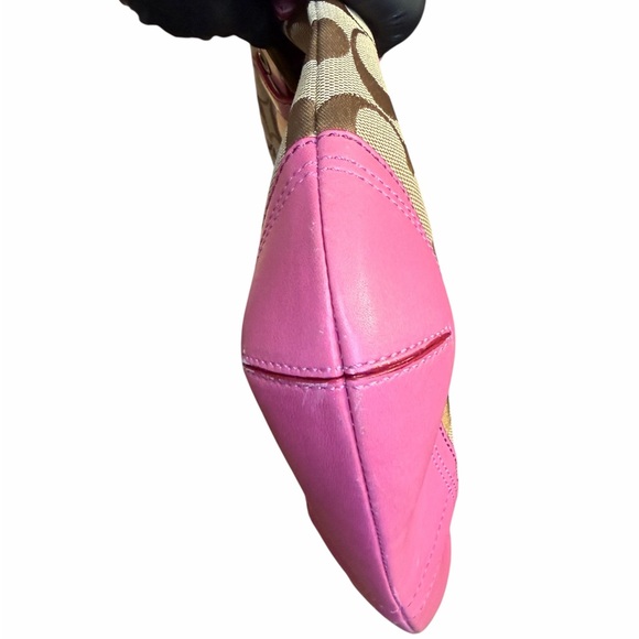 Coach Soho Signature Slim Shoulder Bag 3577 Pink Khaki Y2K Vintage (A519) - Picture 9 of 9